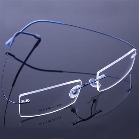 New Retail 9 Colors Lightweight Rimless Glasses Frames Memory Titanium Eyeglasses Spectacle