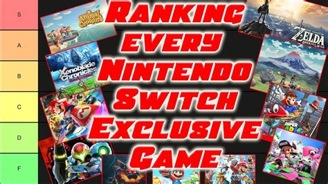 Every Nintendo Switch Exclusive Game Ranked Nintendo Switch Tier List