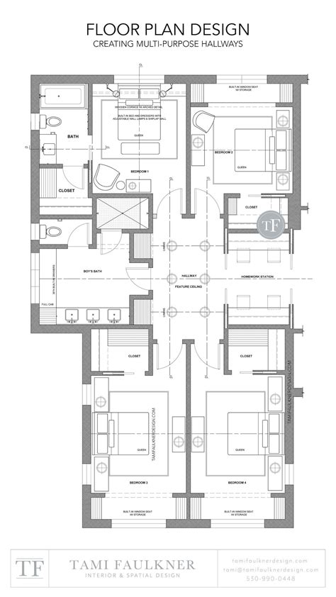 Custom Floor Plans How To Design Hallways With Multi Purpose — Tami