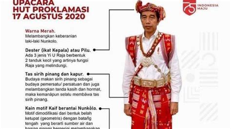 baju adat jokowi mengenal kostum presiden      upacara hut kemerdekaan