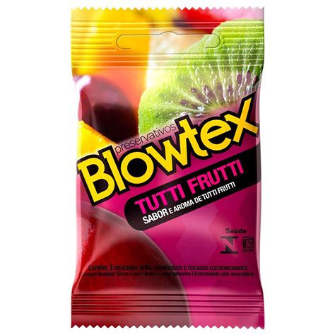 Preservativo Sabor Tutti Frutti 03 Unidades Blowtex Gall Sex Shop