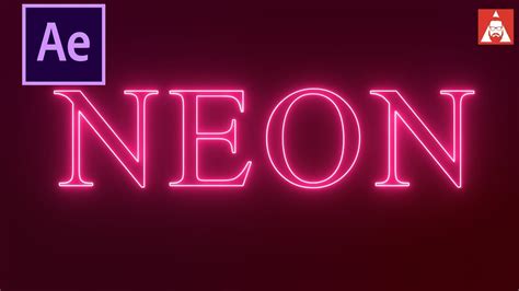 How To Create Neon Text Effect After Effects Tutorial Youtube