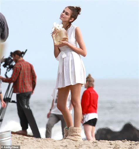Kaia Gerber Oozes Summer Chic As She Shoots A New Perfume Campaign