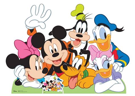 Lifesize Cardboard Cutout Of Mickey Mouse And Minnie Mouse Buy Disney Character Cutouts
