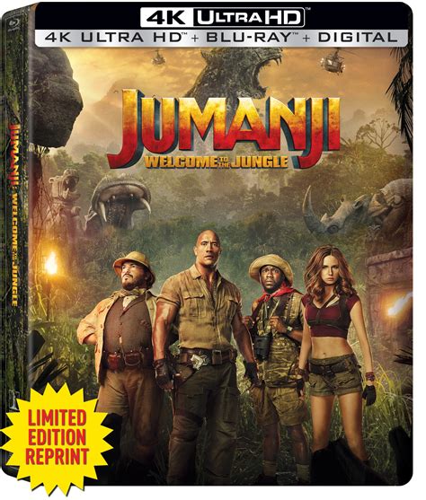 Jumanji Welcome To The Jungle Limited Edition Steelbook 4k Ultra