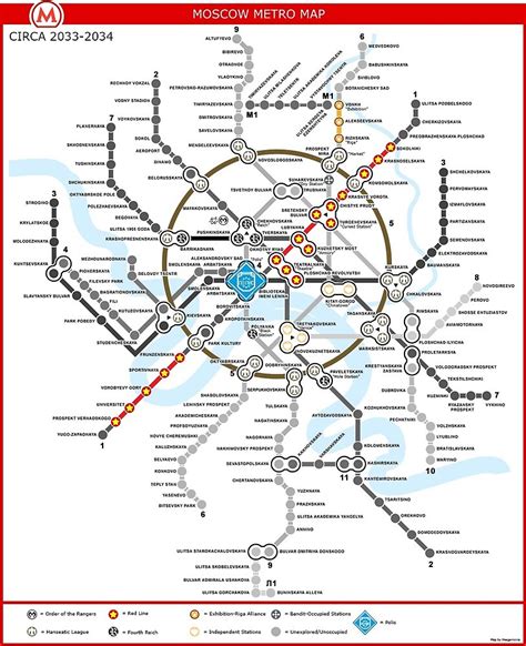 Metro 2033 Moscow Map By Rooser Redbubble
