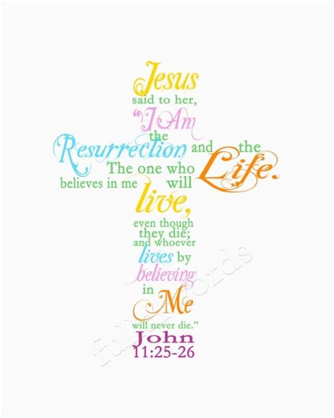 Easterspring Scripture Verse John 1125 8x10 By Fullerwords