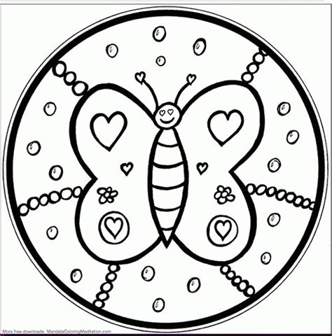 Butterfly painting pages for adults. easy butterfly mandala coloring pages - Free Coloring ...