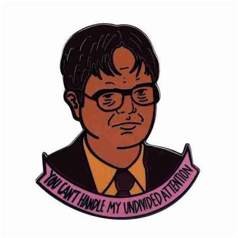 The Office Dwight Undivided Attention Enamel Pin Distinct Pins