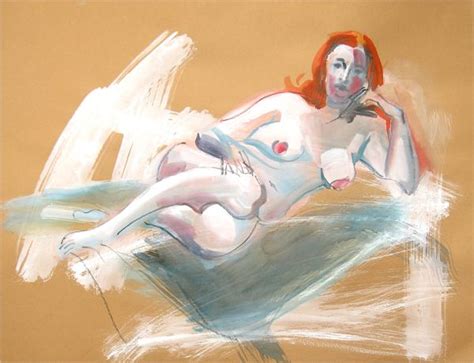 Daily Paintings By Gretchen Kelly Nude 962 Watercolor Nude By