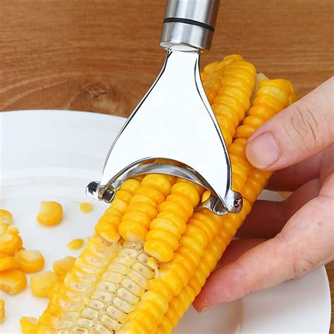 corn cob peeler stripper stainless steel corns threshing cutter splitter remover thresher