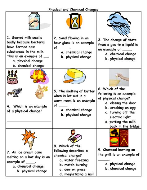 Properties include color, shape, smell, texture, taste and size. physical to chemical changes | Physical And Chemical ...