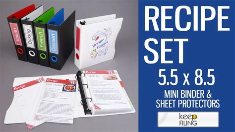 In some cases, exact matches are not possible, or are unavailable, thus. Mini Recipe Binder with Recipe Card Sleeves - YouTube