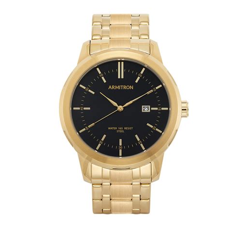 Armitron Mens Gold Tone Bracelet Watch