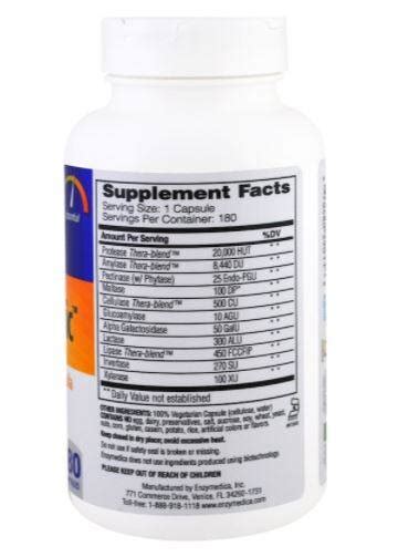 Enzymedica Digest Basic Essential Enzyme Formula 180 Capsules