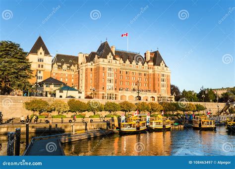 Inner Harbour In Victoria Canada At Sunset Editorial Photography