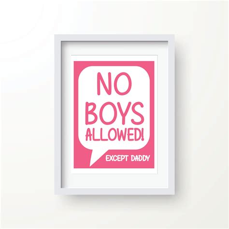 No Boys Allowed Sign Printable Instant Download Wall Art 8x10 Etsy