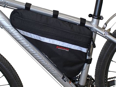 Bushwhacker Fargo Black Large Triangle Bicycle Frame Bag Wreflective