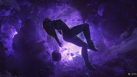 2560x1440 Artistic Girl Purple Space Space Suit 1440p Resolution Hd 4k