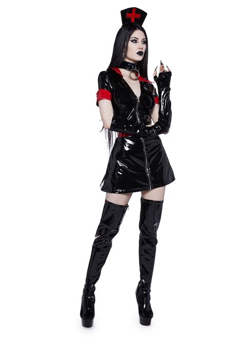 Trickz N Treatz Sexy Nurse Costume Blackred Dolls Kill