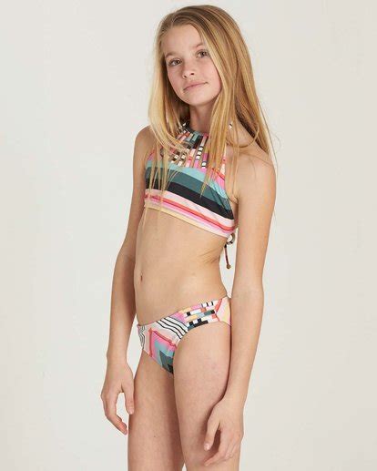 Girls Sun Faded High Neck Bikini Set Y203msun Billabong