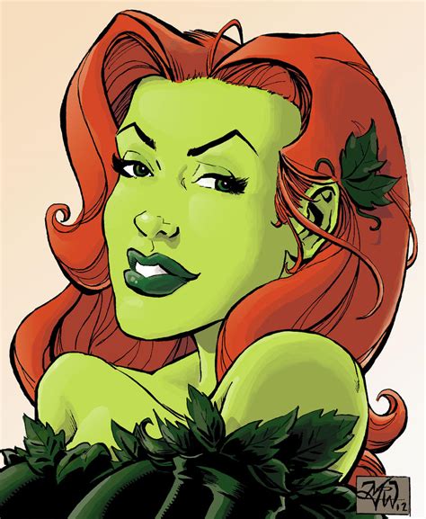 Poison Ivy Bust Sketch By Rougedk On Deviantart
