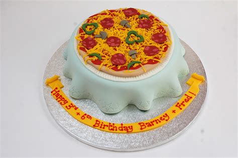 Make cake mix as directed on box using water, oil and eggs. Pizza Cake - Beautiful Birthday Cakes