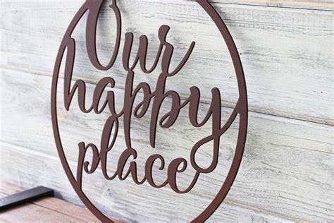 Our Happy Place Metal Wall Sign Metal Wall Sign For Home Etsy