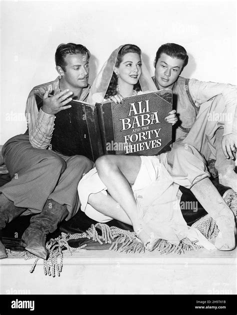 Jon Hall Maria Montez And Turhan Bey Candid Publicity Portrait For Ali Baba And The Forty