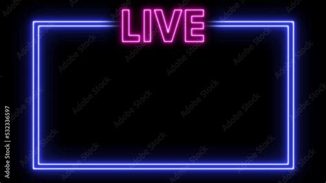 Stockvideo Live Neon Light Template Animation With Copy Space On Brick