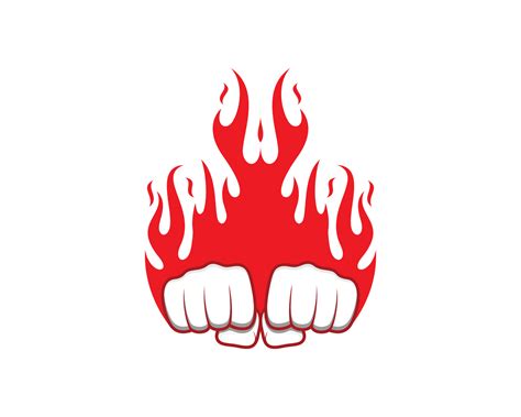 Double Fist With Fire 4995228 Vector Art At Vecteezy