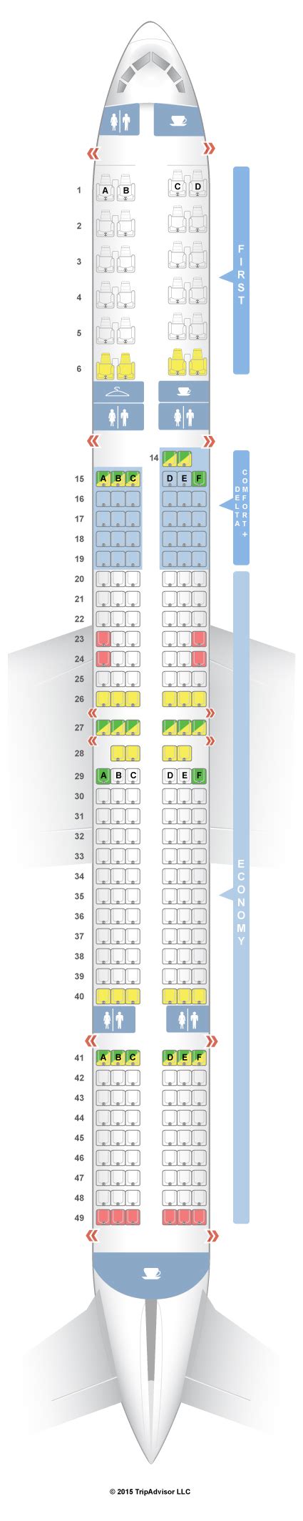 Seatguru Seat Map Delta Boeing 757 300 75y