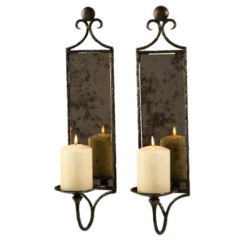 Mirrored Wall Sconces For Candles Home Design Ideas