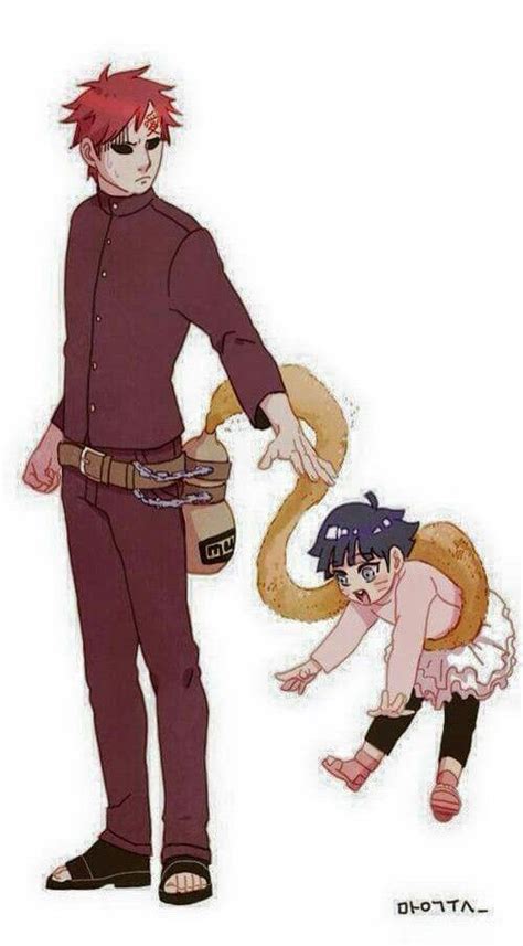 Gaara And Naruto S Daughter Himawari On We Heart It Naruto Shippuden Characters Naruto Cute