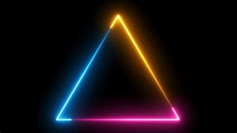 Abstract Neon Triangle Fluorescent Light Loop Animation 4k Youtube