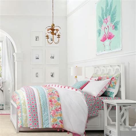 Your bedroom is where you start and end your days. Stand Tall Flamingo Mural | Wall Decor | Pottery Barn Teen