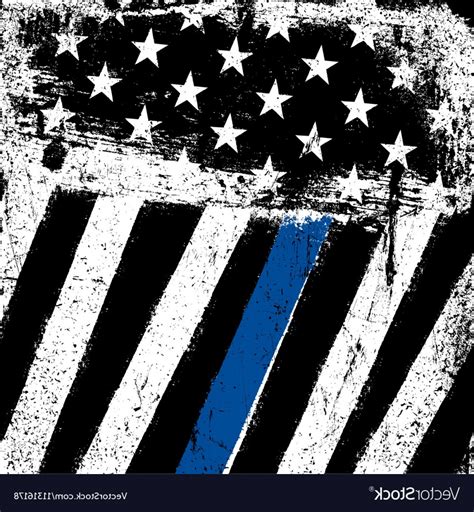 Thin Blue Line Flag Vector At Collection Of Thin Blue