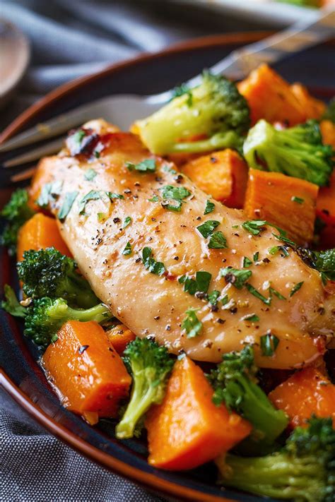 Ie 11 is not supported. Sheet-Pan Maple-Glazed Chicken with Sweet Potatoes ...