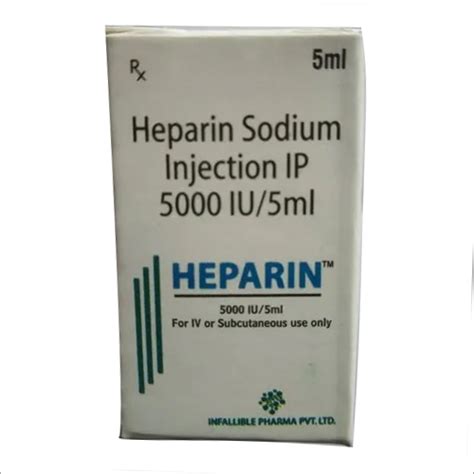 Heparin Sodium Injection Ip 5000 Iu 5 Ml At Best Price In Hyderabad