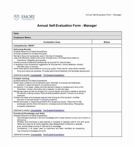 Self evaluation is an indispensable part of every organization that helps the firm gauge the performance of its employees. Employee Self assessment Template in 2020 | Evaluation ...