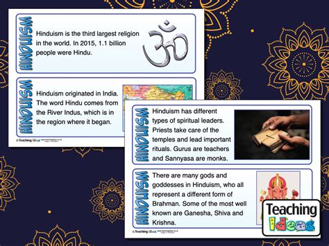 Hinduism Fact Cards Teaching Ideas