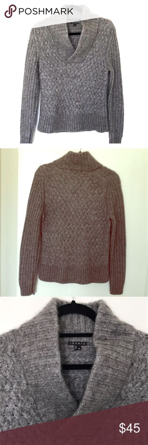Theory Alpaca Wool Knit Sweater Knitted Sweaters Sweaters Chunky