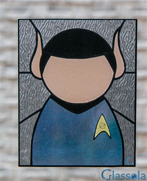 Spock Stained Glass Window Cling Etsy