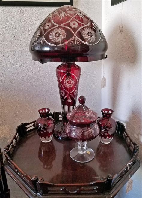 No need to have to. Bohemian Ruby Red Cut to Clear Crystal Table Lamp For Sale ...