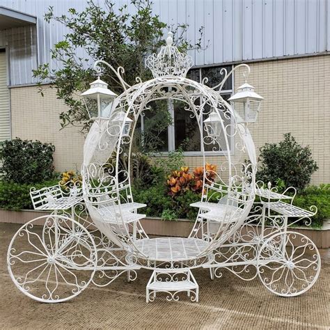 Cinderella Carriage Whimsical Home Decoration Plante Wedding Props