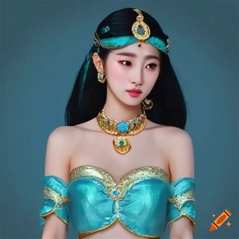cosplay of ahn so hee as princess jasmine on craiyon