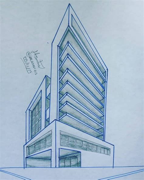 Sketch Edifícios Amazing Perspective Arnold75 Bocetos