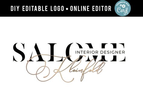 Modern Logo Watermark Logo Interior Design Logo Beauty Logo Text Logo