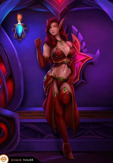Rhea Blood Elf Mistress By Felox On Deviantart Fantasy Girl
