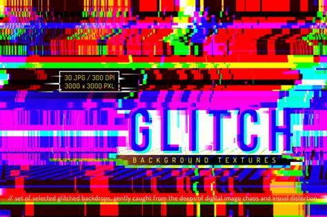 Glitch Backgrounds By Trikona Thehungryjpeg